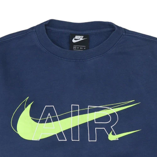 Nike Men's Blue AIR Logo Pullover Sweatshirt XS - Image 7