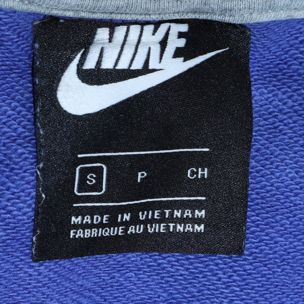 Nike Men's Blue Cotton Crew Neck Pullover Sweatshirt Size S - Image 6