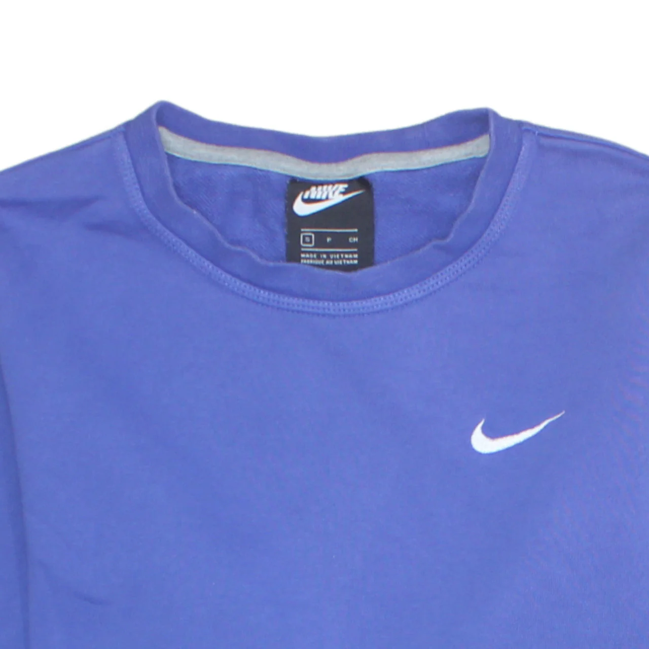 Nike Men's Blue Cotton Crew Neck Pullover Sweatshirt Size S - Image 8