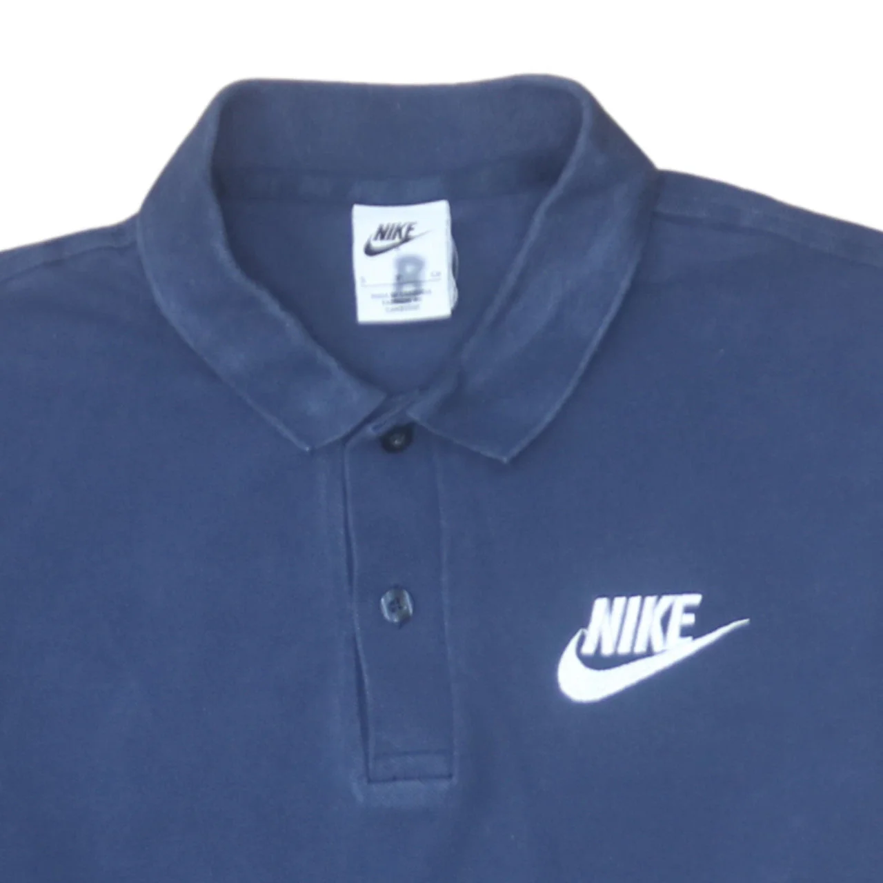 Nike Men's Blue Cotton Polo Shirt Size S Short Sleeve Sportswear - Image 8