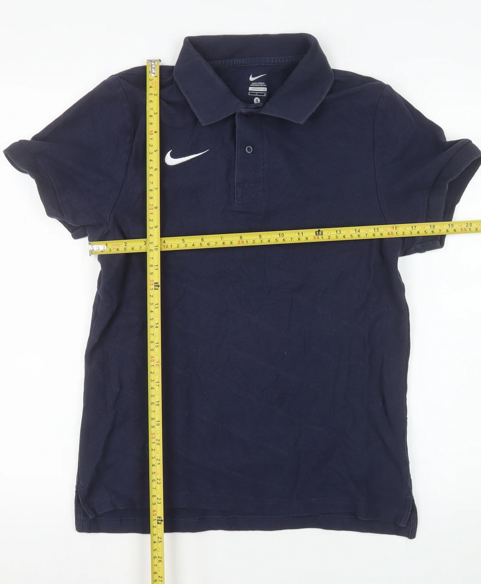 Nike Men's Blue Cotton Short Sleeve Polo Shirt Size S - Image 2
