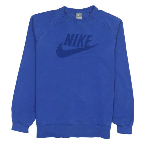 Nike Mens Blue Crew Neck Long Sleeve Pullover Sweatshirt L