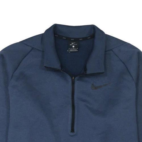 Nike Men's Blue Dri-Fit 1/2 Zip Pullover Sweatshirt Size L - Image 7