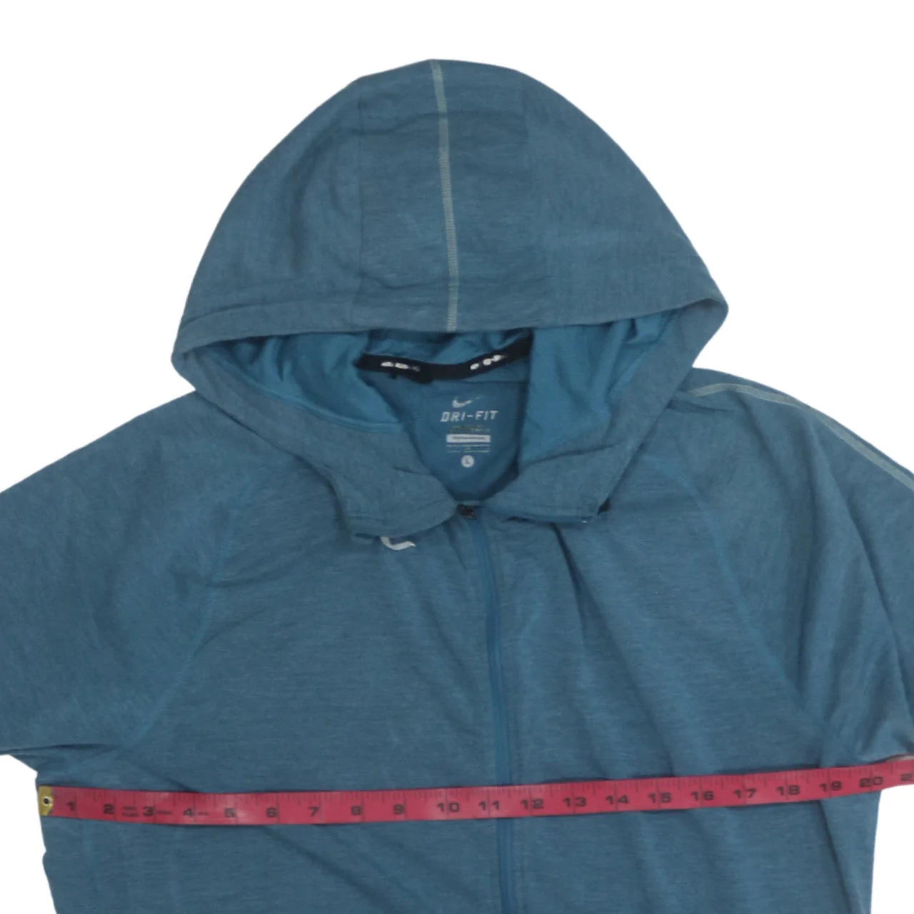 Nike Men's Blue Dri-Fit Full Zip Hoodie Size L Lightweight Sportswear - Image 2