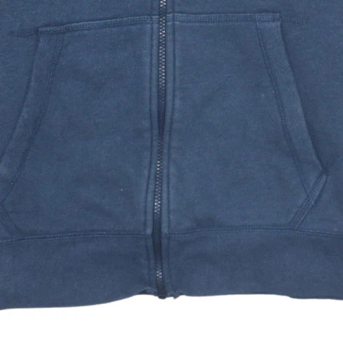 Nike Men's Blue Full Zip Fleece Hoodie in Size M - Image 8