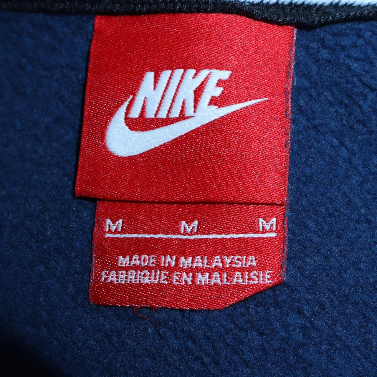 Nike Men's Blue Full Zip Hoodie M Cotton Blend Fleece Sportswear - Image 5
