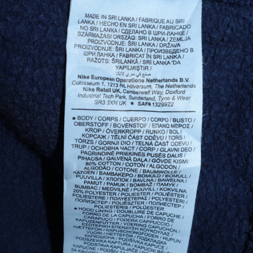 Nike Men's Blue Full Zip Hoodie Medium Fleece Lined Sweatshirt - Image 6