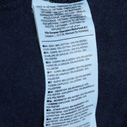 Nike Men's Blue Full Zip Hoodie Medium Fleece Sportswear - Image 5