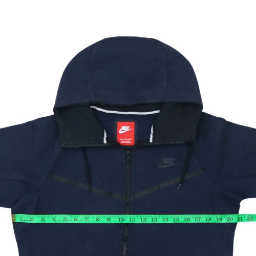 Nike Men's Blue Full Zip Hoodie S Fleece Sportswear - Image 2
