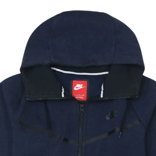Nike Men's Blue Full Zip Hoodie S Fleece Sportswear - Image 7