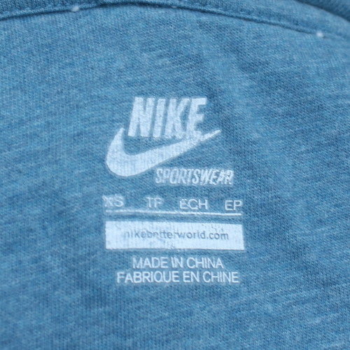 Nike Men's Blue Full Zip Hoodie S Sportswear Cotton - Image 5