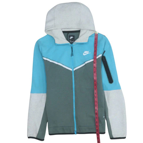 Nike Men's Blue Full Zip Hoodie S Sportswear Cotton Blend - Image 2