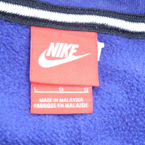 Nike Men's Blue Full Zip Hoodie Size L Fleece Sweatshirt - Image 5