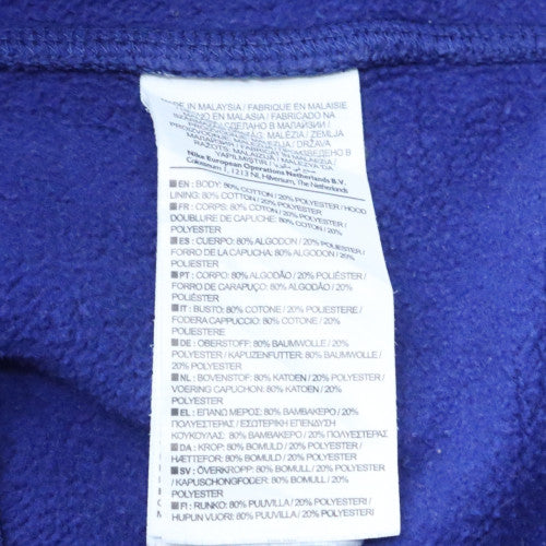 Nike Men's Blue Full Zip Hoodie Size L Fleece Sweatshirt - Image 6
