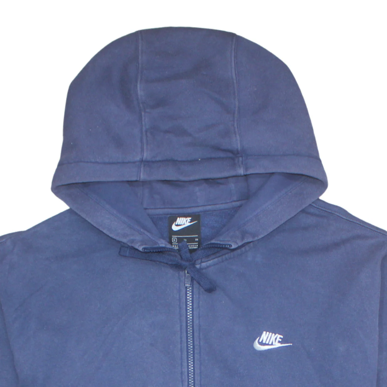 Nike Men's Blue Full Zip Hoodie XL Cotton Blend Sportswear - Image 7