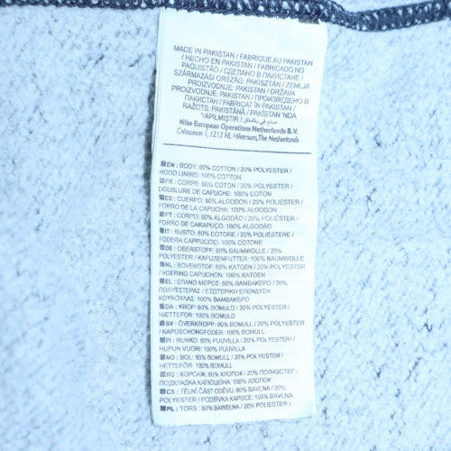 Nike Men's Blue Full Zip Hoodie XL Fleece Cotton Blend - Image 6