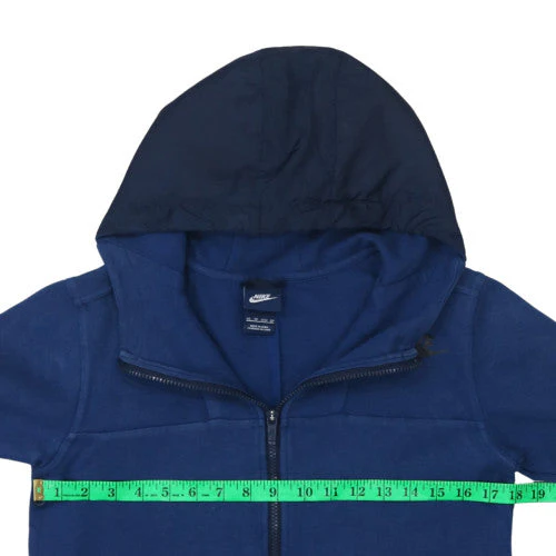 Nike Men's Blue Full Zip Hoodie XS Fleece Regular Fit - Image 3