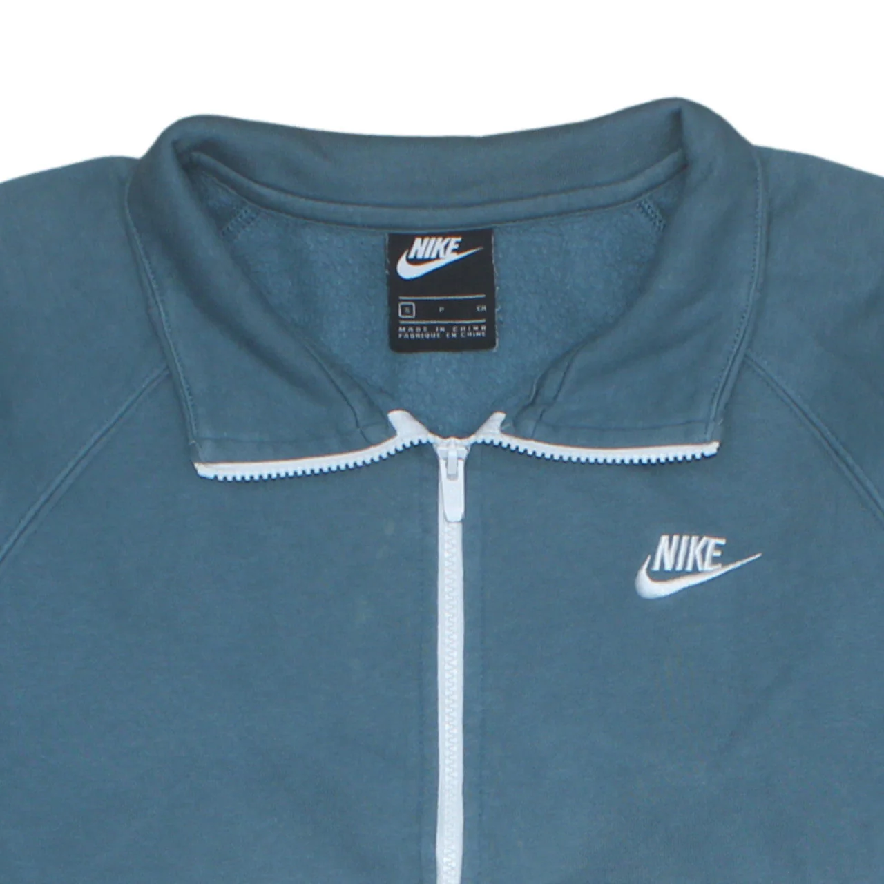 Nike Men's Blue Full Zip Sweatshirt Small Collared Logo Design - Image 8