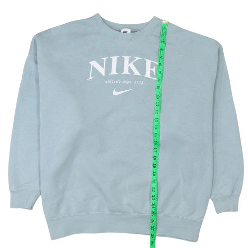 Nike Men's Blue Graphic Print Crew Neck Sweatshirt Size M - Image 2