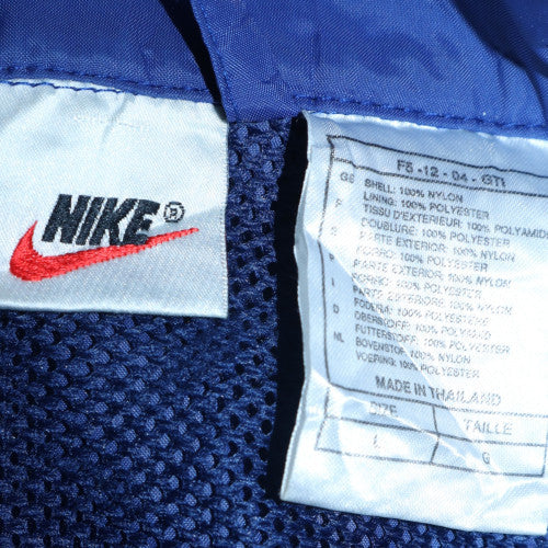 Nike Men's Blue Green Windbreaker Jacket Size M Hooded Retro 90s Style - Image 5