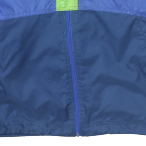 Nike Men's Blue Green Windbreaker Jacket Size M Hooded Retro 90s Style - Image 7