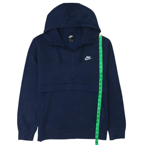 Nike Men's Blue L Pullover Fleece 1/2 Zip Hoodie - Image 3