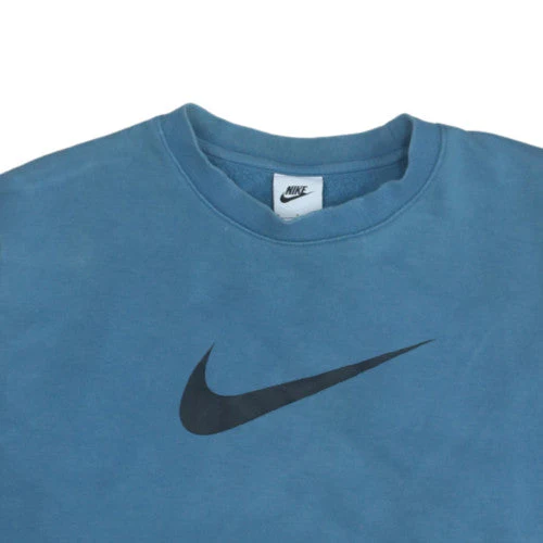 Nike Men's Blue Logo Crew Neck Pullover Sweatshirt Size S - Image 8