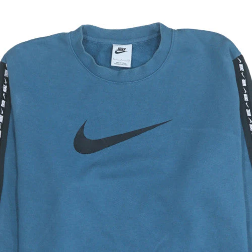 Nike Men's Blue Pullover Crew Neck Sweatshirt S Sports Fleece - Image 7