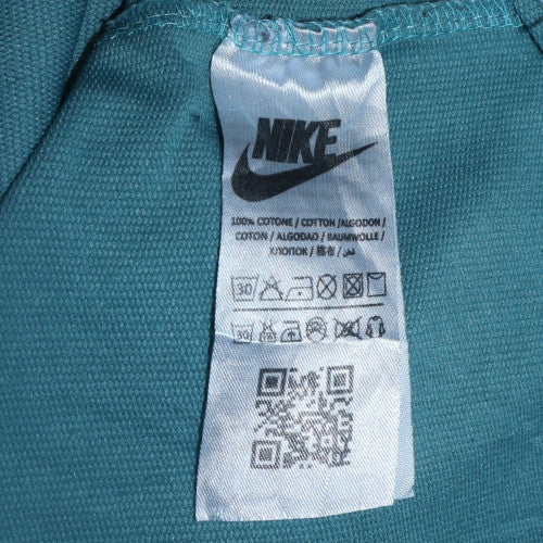 Nike Men's Blue Pullover Hoodie L Logo Cotton Sweatshirt - Image 5