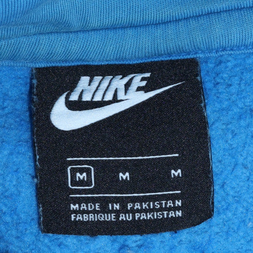Nike Men's Blue Pullover Hoodie M Fleece Graphic Sportswear - Image 5
