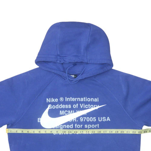 Nike Men's Blue Pullover Hoodie M Sports Fleece Sweatshirt - Image 2