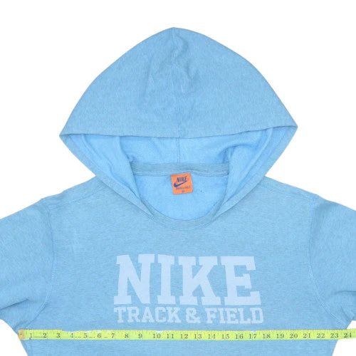 Nike Men's Blue Pullover Hoodie M Track & Field Graphic Sweatshirt - Image 2
