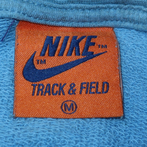 Nike Men's Blue Pullover Hoodie M Track & Field Graphic Sweatshirt - Image 6