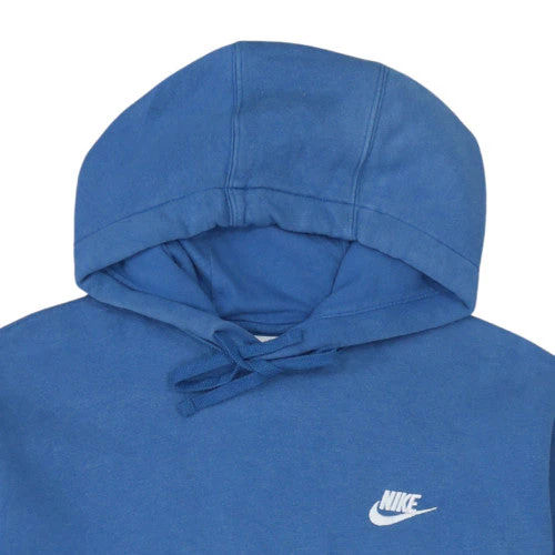 Nike Men's Blue Pullover Hoodie Medium Cotton Blend Fleece - Image 7