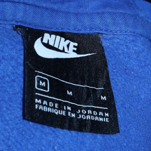 Nike Men's Blue Pullover Hoodie Medium Regular Fit Fleece - Image 5