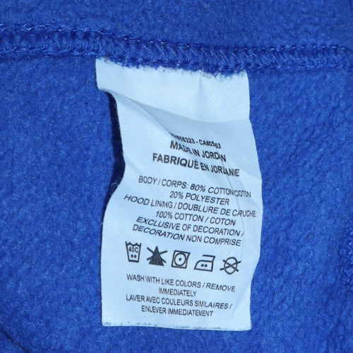 Nike Men's Blue Pullover Hoodie Medium Regular Fit Fleece - Image 6