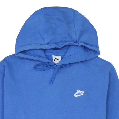 Nike Men's Blue Pullover Hoodie S Fleece Regular Fit Sportswear - Image 8