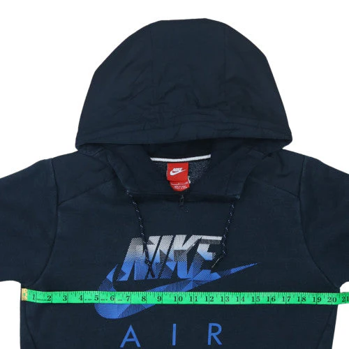 Nike Men's Blue Pullover Hoodie S Regular Fit Graphic Sportswear - Image 2