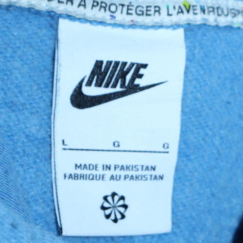 Nike Men's Blue Pullover Hoodie Size L Fleece Graphic Sportswear - Image 6