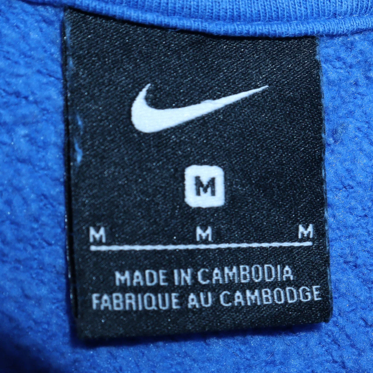 Nike Men's Blue Pullover Hoodie Size M Sports Fleece Sweatshirt - Image 5
