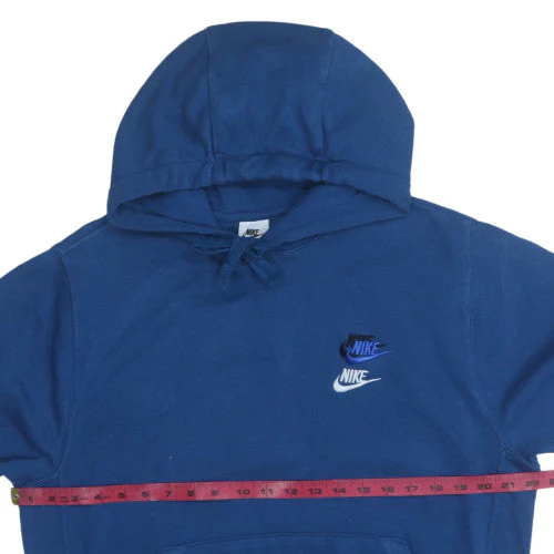 Nike Men's Blue Pullover Hoodie Size S Regular Fit Sports Logo - Image 2