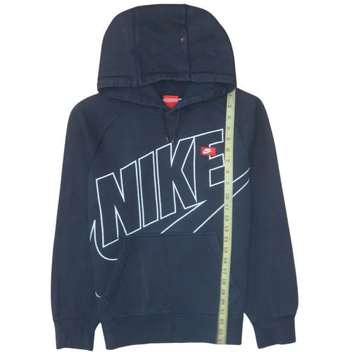 Nike Men's Blue Pullover Hoodie Small Fleece Graphic Sweatshirt - Image 2