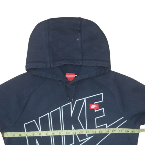 Nike Men's Blue Pullover Hoodie Small Fleece Graphic Sweatshirt - Image 3