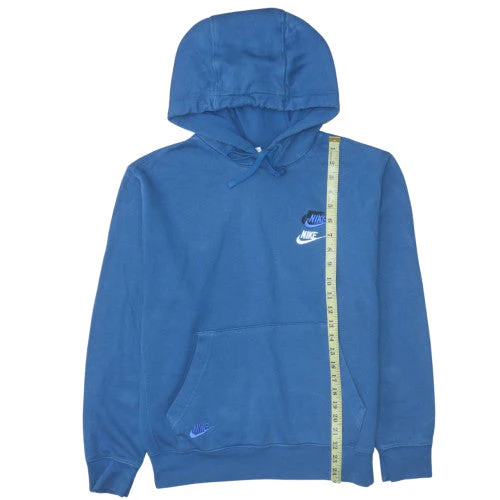 Nike Men's Blue Pullover Hoodie Small Graphic Logo Fleece - Image 3