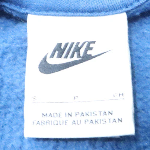 Nike Men's Blue Pullover Hoodie Small Graphic Logo Fleece - Image 5