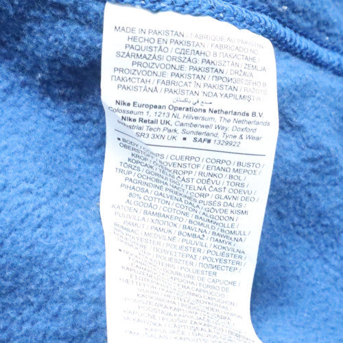 Nike Men's Blue Pullover Hoodie Small Graphic Logo Fleece - Image 6