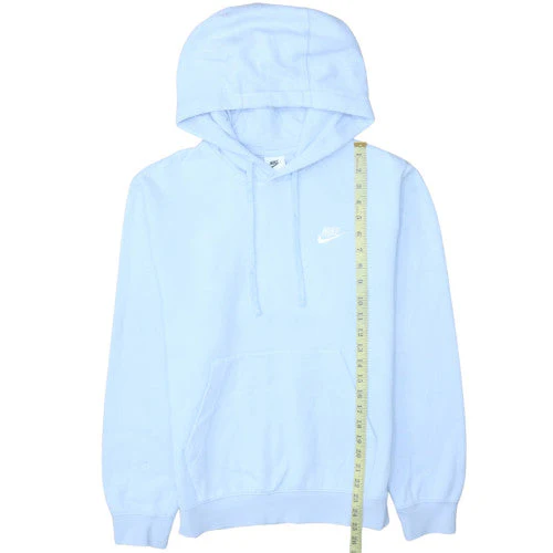 Nike Men's Blue Pullover Hoodie XS Fleece Logo Sweatshirt - Image 2