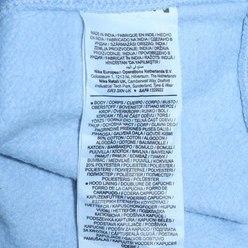Nike Men's Blue Pullover Hoodie XS Fleece Logo Sweatshirt - Image 5