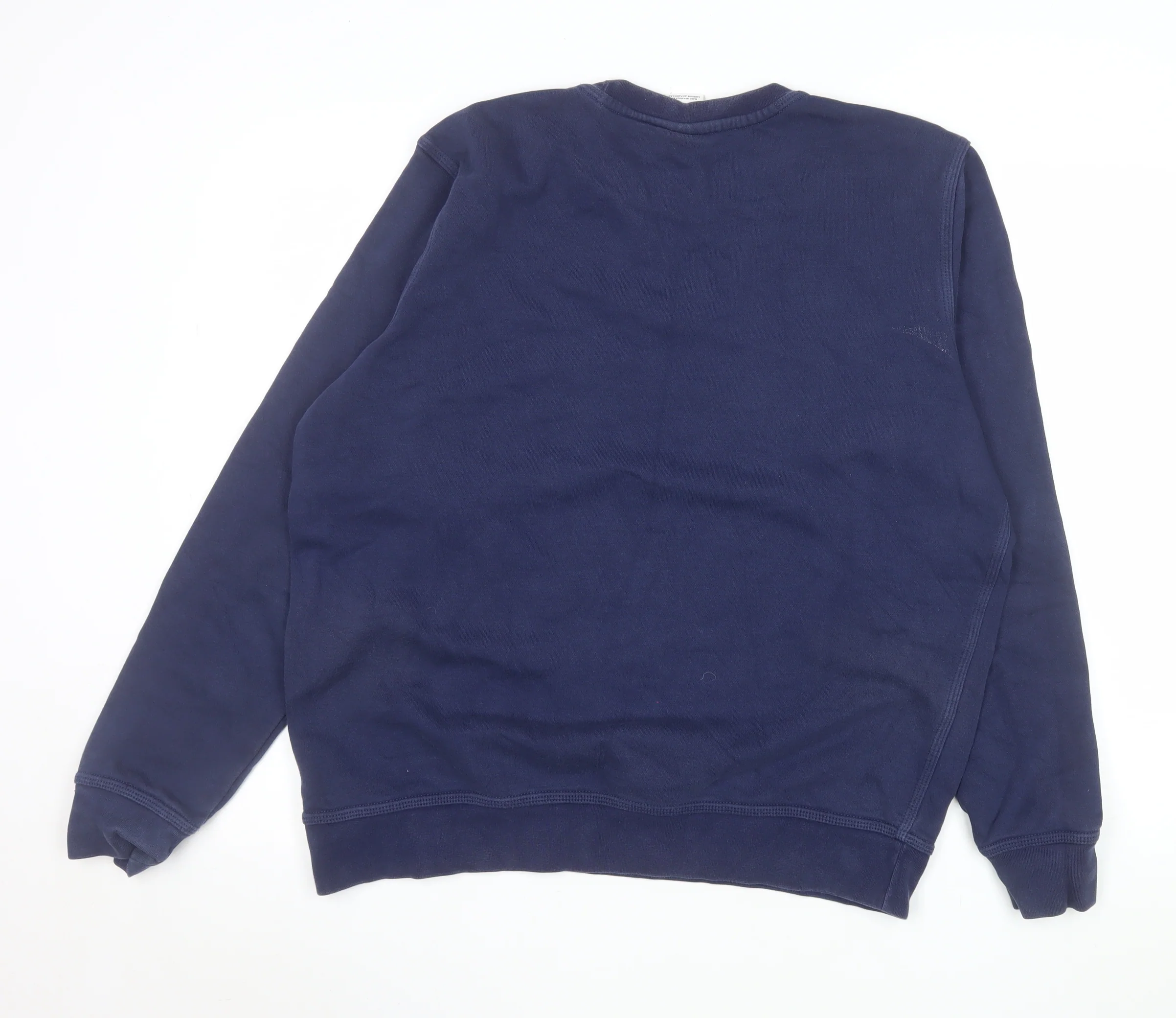 Nike Men's Blue Pullover Sweatshirt L Crew Neck Logo Fleece - Image 3
