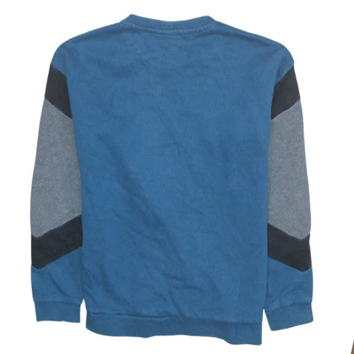 Nike Men's Blue Pullover Sweatshirt S Crew Neck Logo Fleece - Image 4